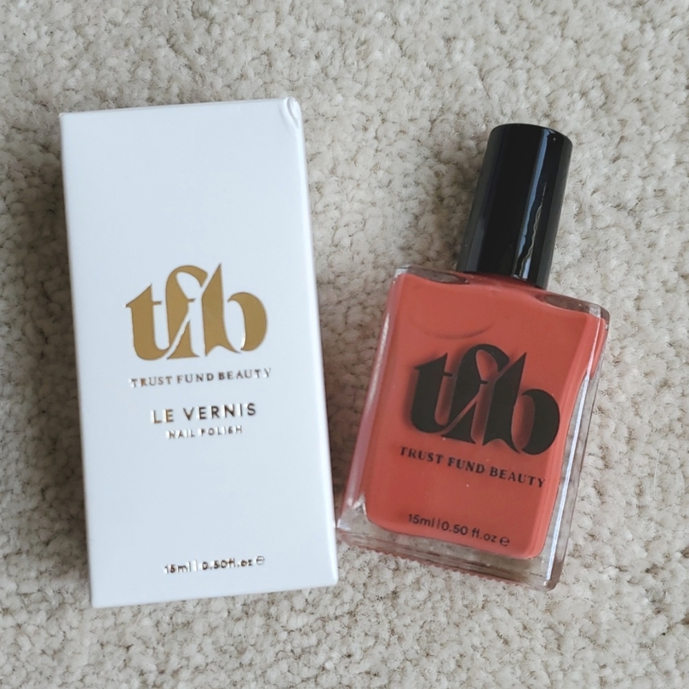 Drunken Meltdown Nail Polish by Trust Fund Beauty - coral, vegan, cruelty-free